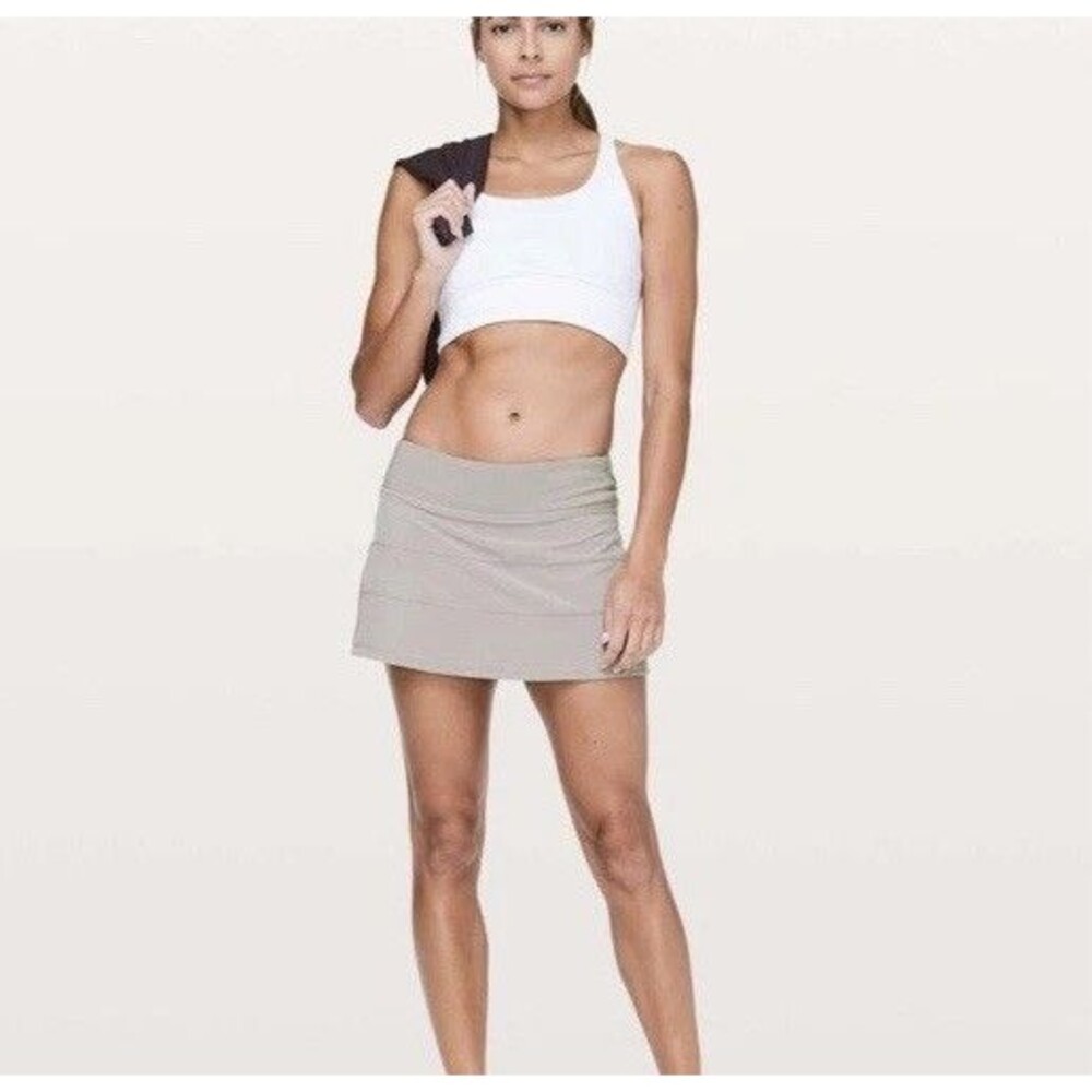 Lululemon Pace Rival Skirt (Regular) *4-way Stretch 13" Dark Chrome Size 6